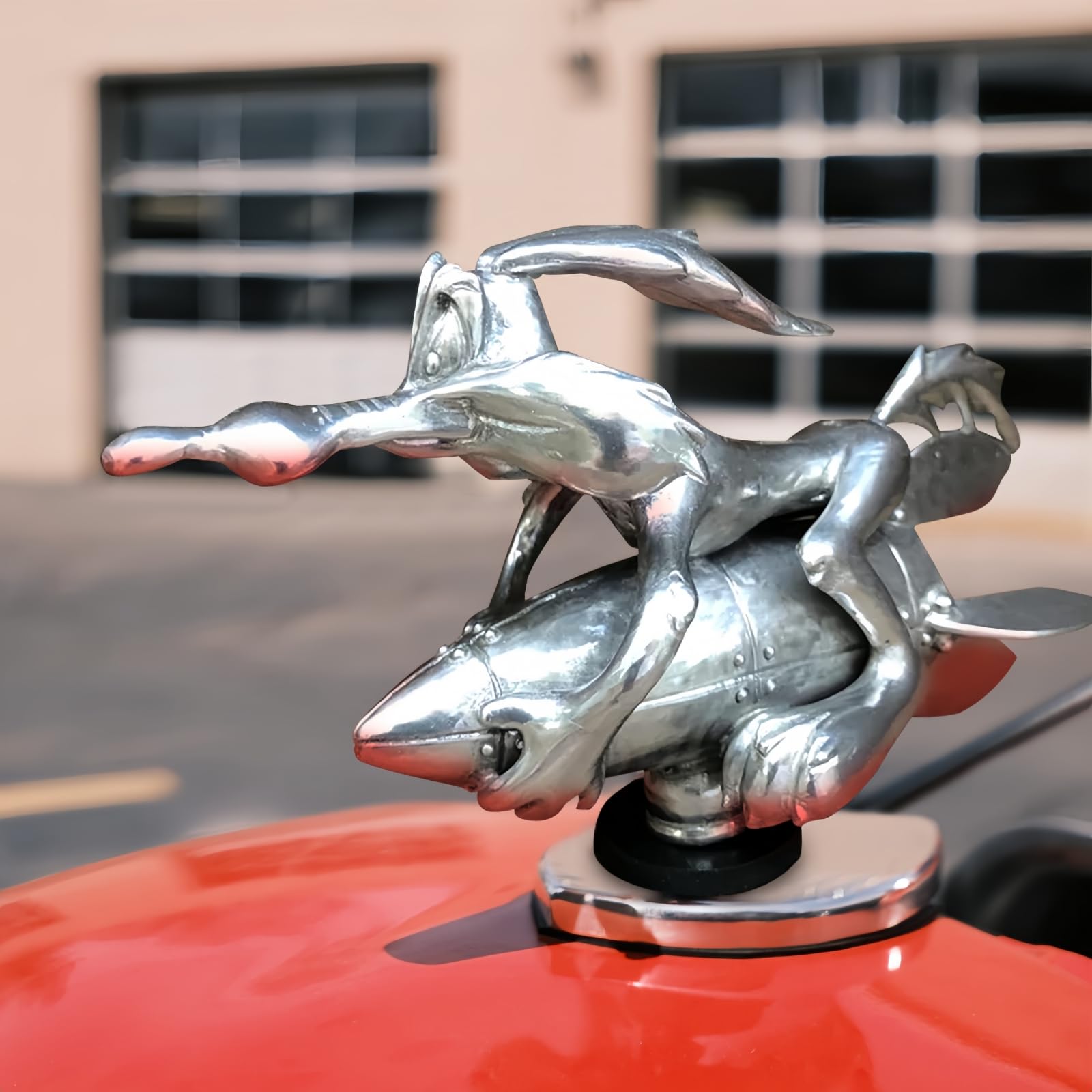 Photo 1 of **MINOR DAMAGE/check clerk comments**

BEMKWG Coyote Trucks Hood Ornament Cartoon Vintage Car Ornaments Inspired by The Classic Animation Metal Rocket Hood Decoration Suitable for All Types of Cars Bonnet Motorcycles Styling