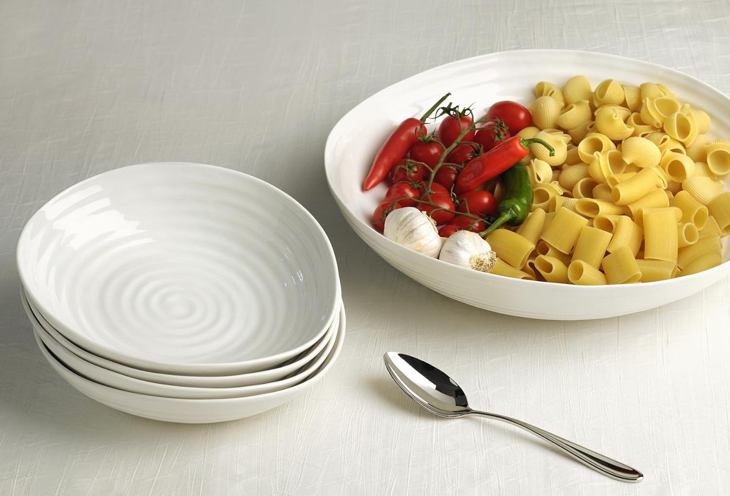 Tabletop Set of 4 Portmeirion Sophie Conran White Pasta Bowl Bowls