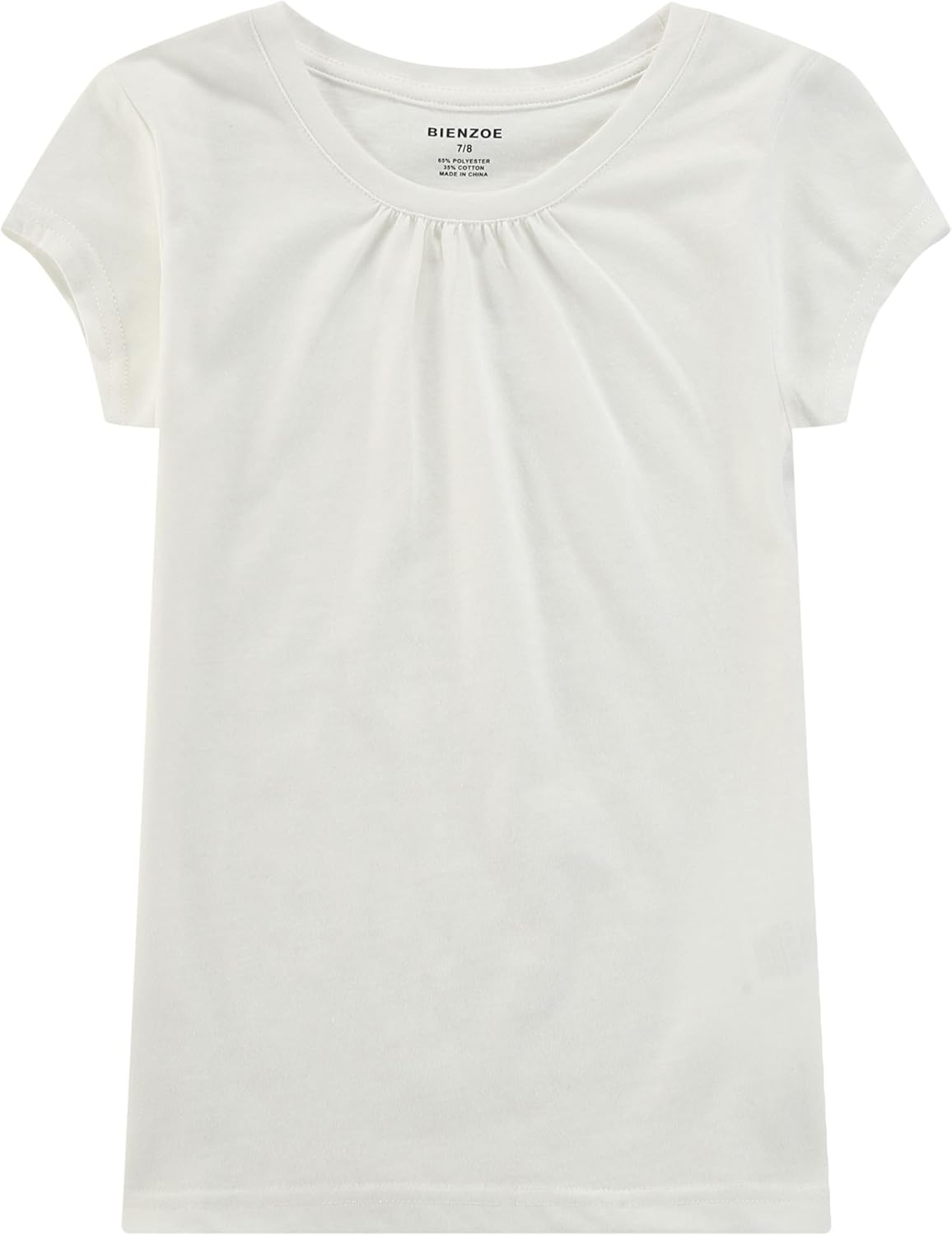 Bienzoe Girl's School Uniform Breathable Quick Dry T-Shirt 3PCS Pack: Clothing