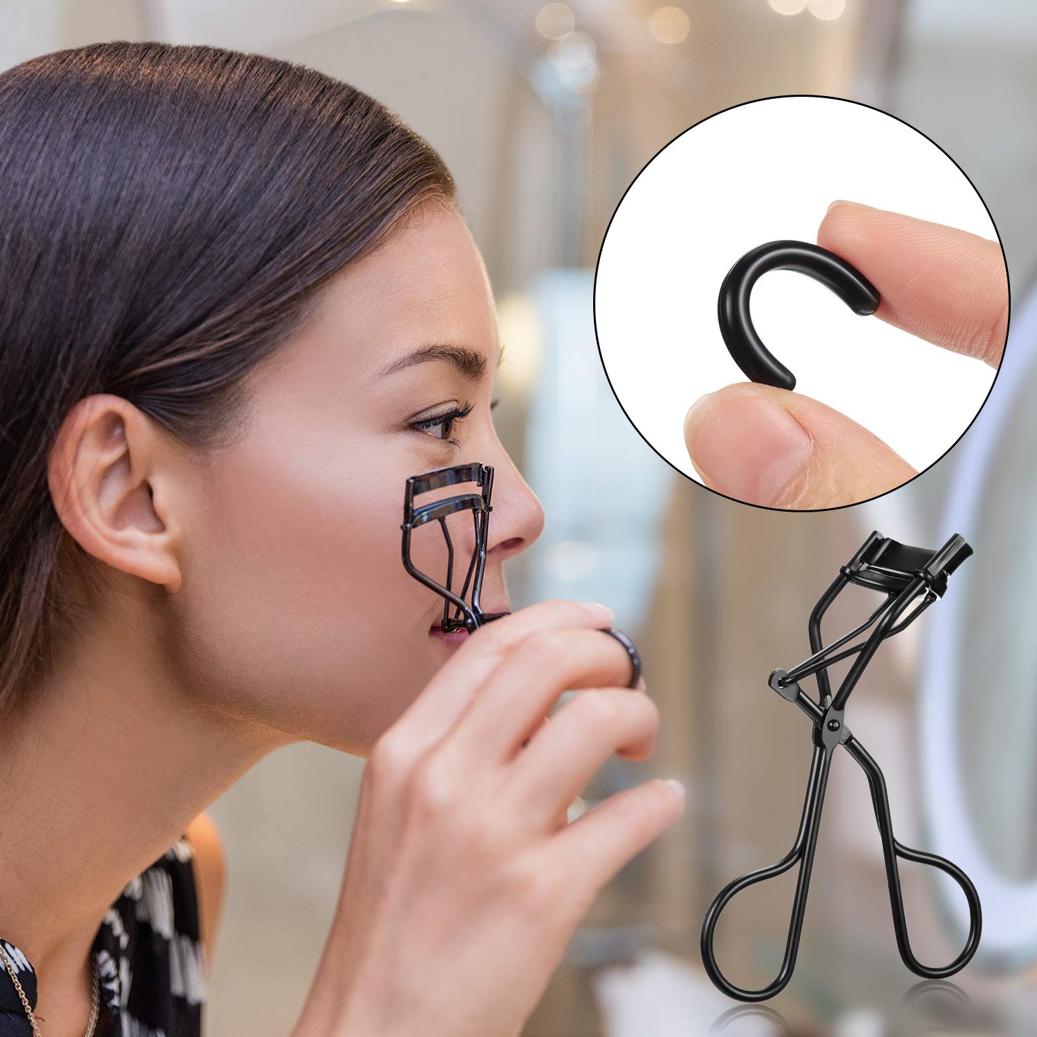 16 Pieces Eyebrow Tweezers Grooming Kit, 16 in 1 Eyebrow Kit with Eyebrow Scissors Trimmer Brush Razor Tweezers Stencil Shaper, Eyelash Curler False Eyelashes Applicator Tool Brows Dermaplaning Tools: Beauty