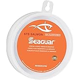 Seaguar STS Salmon 100% Fluorocarbon Fishing Line Leader, 100yd Spool, Clear, Multiple Sizes