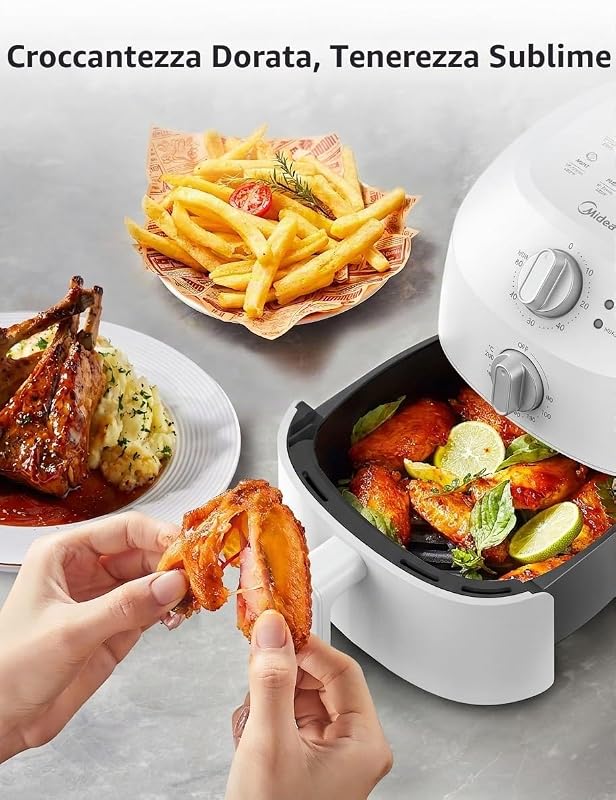 Friggitrice ad aria calda 2L Bianco