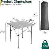 Trail Outdoor Leisure Trail Lightweight Aluminium Table 70cm Folding view 7