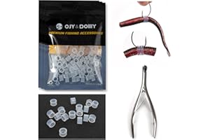 OJYDOIIIY Wacky Worm O-Rings (180/150/120 Packs) – Heavy-Duty Silicone Senko Bait Protector (Only Kit Includes Tool) | Prevents Bass from Ripping Soft Plastics | Fits All Senko Worms (Small/Medium/Large)
