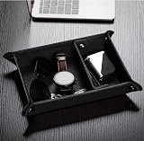 Leather Valet Tray - PU Organizer for Keys & Watch Storage view 7