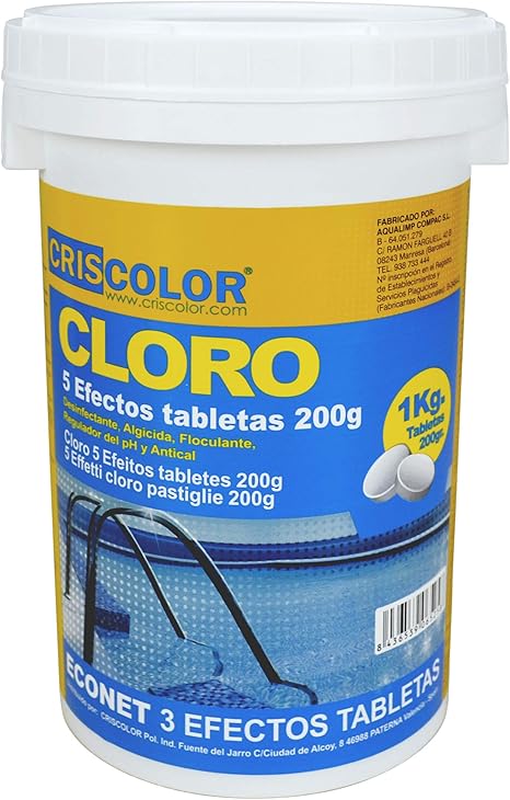criscolor cloro para piscina en
