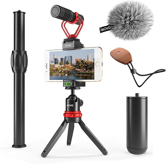 Movo VXR10+ Smartphone Video Rig with Mini Tripod