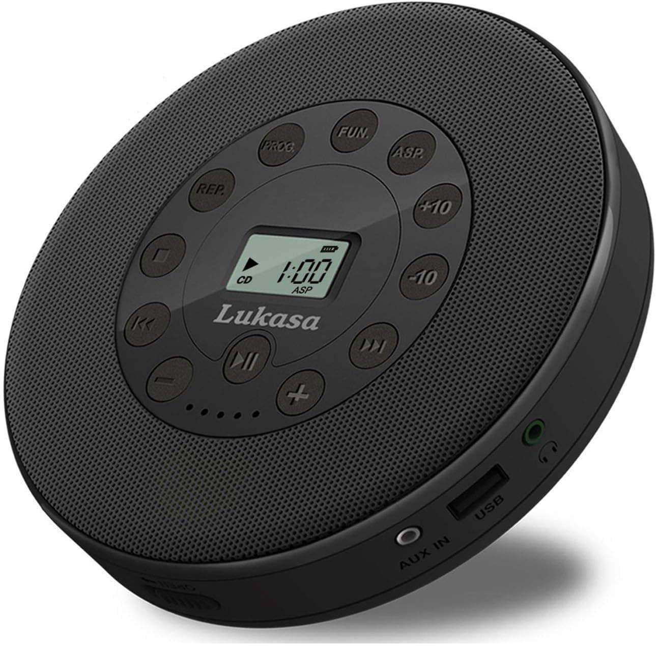 Amazon CDプレーヤー ポータブル Lukasu CDウォークマン 小型 高音質 コンパクト 防水 Bluetooth/CD/MP3