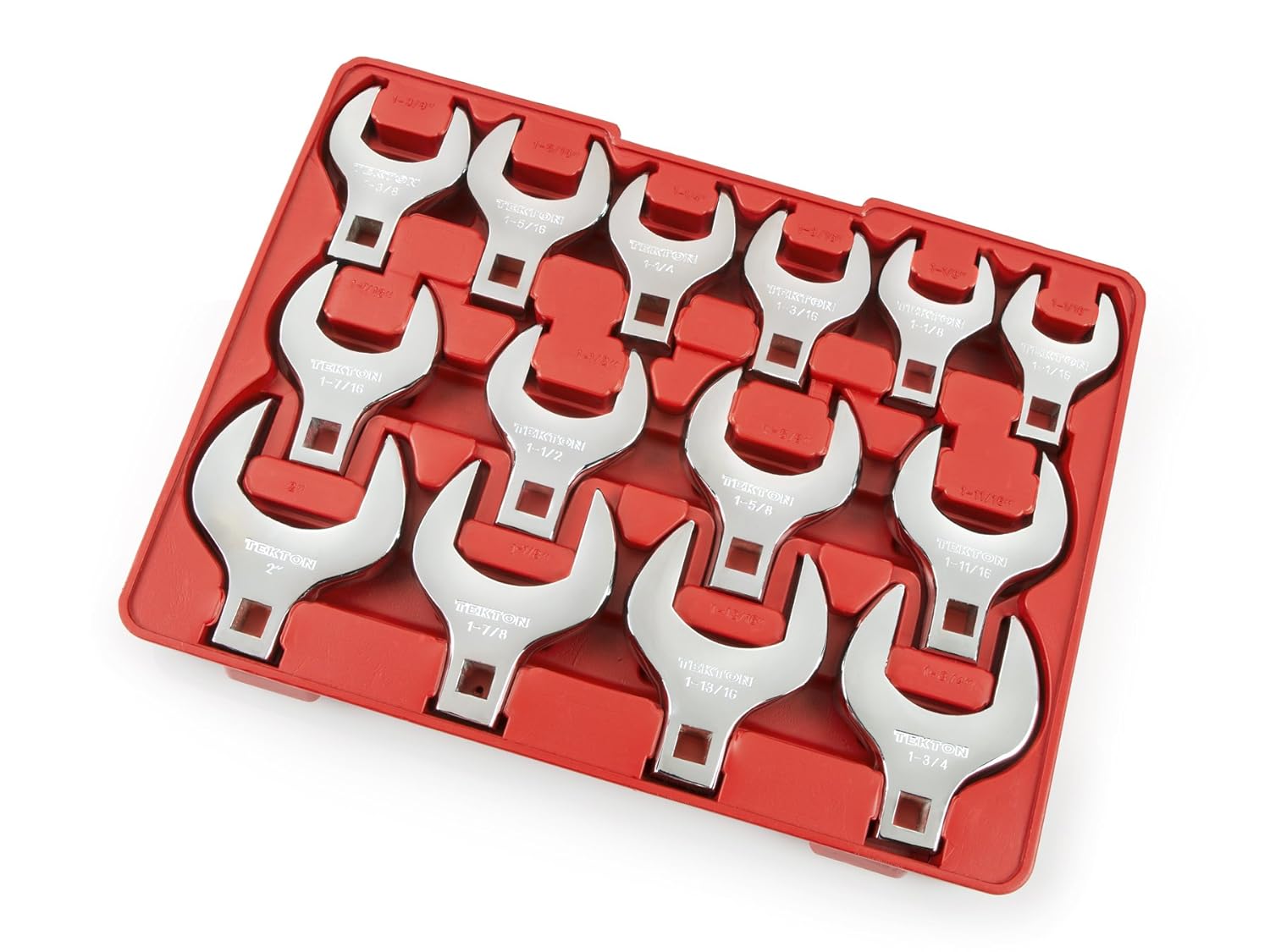 TEKTON 1/2" Drive Jumbo Crowfoot Wrench Set, 14Piece (1-1/16-2 In.) 2585