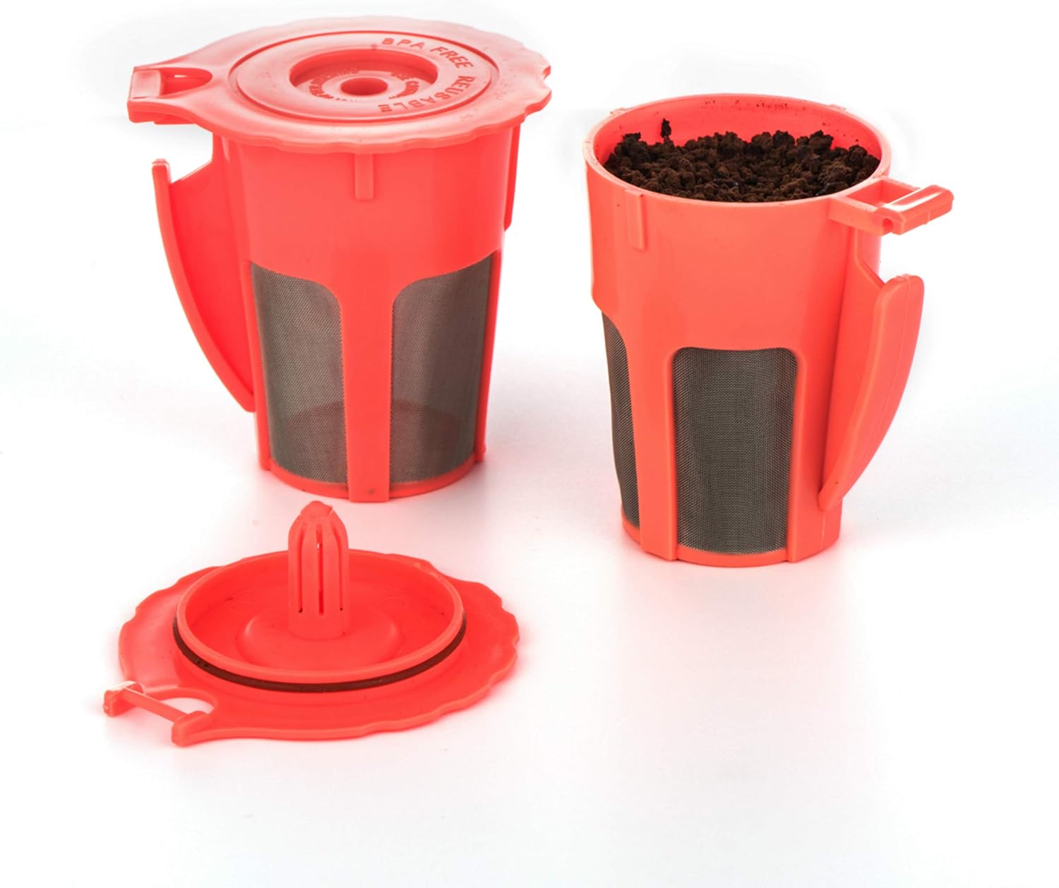 Maxware 2 Reusable Refillable Coffee Filters,K-Carafe Refillable Coffee Filter Pod Holder for Keurig Family 2.0 (2, Stainless Steel)