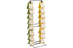 Glolaurge Chip Holder, Chip Rack Display Stand with 32 Clips,Metal 2-Row Chip Organizer, Durable Sturdy Chip Stand,Chip Stand Display for Party