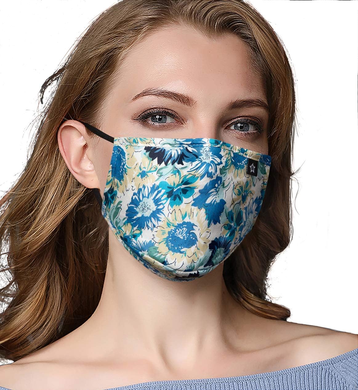 Washeable Reusable Mouth Mask Cotton Anti Dust Half Face Mouth Mask for Men Women Dustproof With Adjustable Ear Loops