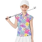 Soneven Girls Sleeveless Golf Polo Shirts V Neck Ruffle Sleeve Tennis Shirts Pickleball Golf Tank Tops for Age 4-16 Years