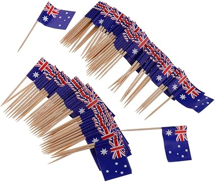 B Blesiya 100 Pezzi Bacchette Per Bandiere Di Carta E Legno Germania Grecia Australia Canada Spagna Australia Amazon It Casa E Cucina Carta Per Australia