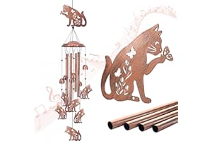 EZTZEN Cat Wind Chimes for Outside,Cat Gifts for Women/Men/Sympathy Gift/Memorial/Festival Birthday Gifts Metal windchimes Outdoors/Indoors,Patio,Garden Decor,Yard Decor,Porch