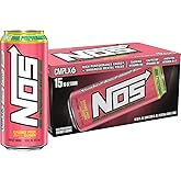 NOS Grand Prix Guava: High Performance Energy Drink. 16 Fl oz (Pack of 15)