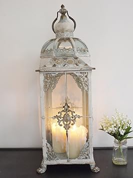 YXSHHHL Antike Laterne Kerzenhalter Patio Wandbehang Retro Metall Lampe, 46 * 19Cm