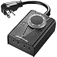 DEWENWILS Outdoor Light Timer Waterproof, Plug in Timer Switch, Electrical Outlets for Decoration Lights, String Lights, 15A 1/2HP UL Listed