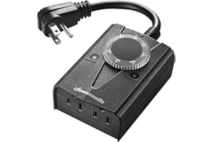 DEWENWILS Outdoor Light Timer Waterproof Christmas, Plug in Timer Switch, Electrical Outlets for Decoration Lights, String Lights, 15A 1/2HP UL Listed