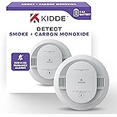 Kidde Smoke and Carbon Monoxide Detector, AA Battery Powered with LED Status Lights, 85 dB Alarm, 5 inches