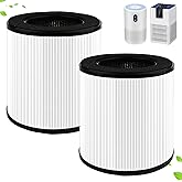 B-D02L Air Purifier Replacement Filter, Compatible with MOOKA B-D02L/ M05, KOIOS B-D02L, VEWIOR B-D02U and Tailulu D10 Air Purifier, 3-in-1 HEPA Air Filter for B-D02L and B-D02U Air Purifiers, 2 Pack
