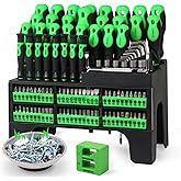 118-Piece Magnetic Screwdriver Set with Plastic Racking, Precision Screwdrivers, Magnetizer, Demagnetizer, Nut Drivers, Ratchet Handles, Allen Keys, Sockets & More - DIY Tools & Gift for Men