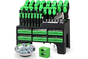 SWANLAKE GARDEN TOOLS SWANLAKE 118PCS Magnetic Screwdrivers Set With Plastic Ranking,Tools For Men (118PCS)