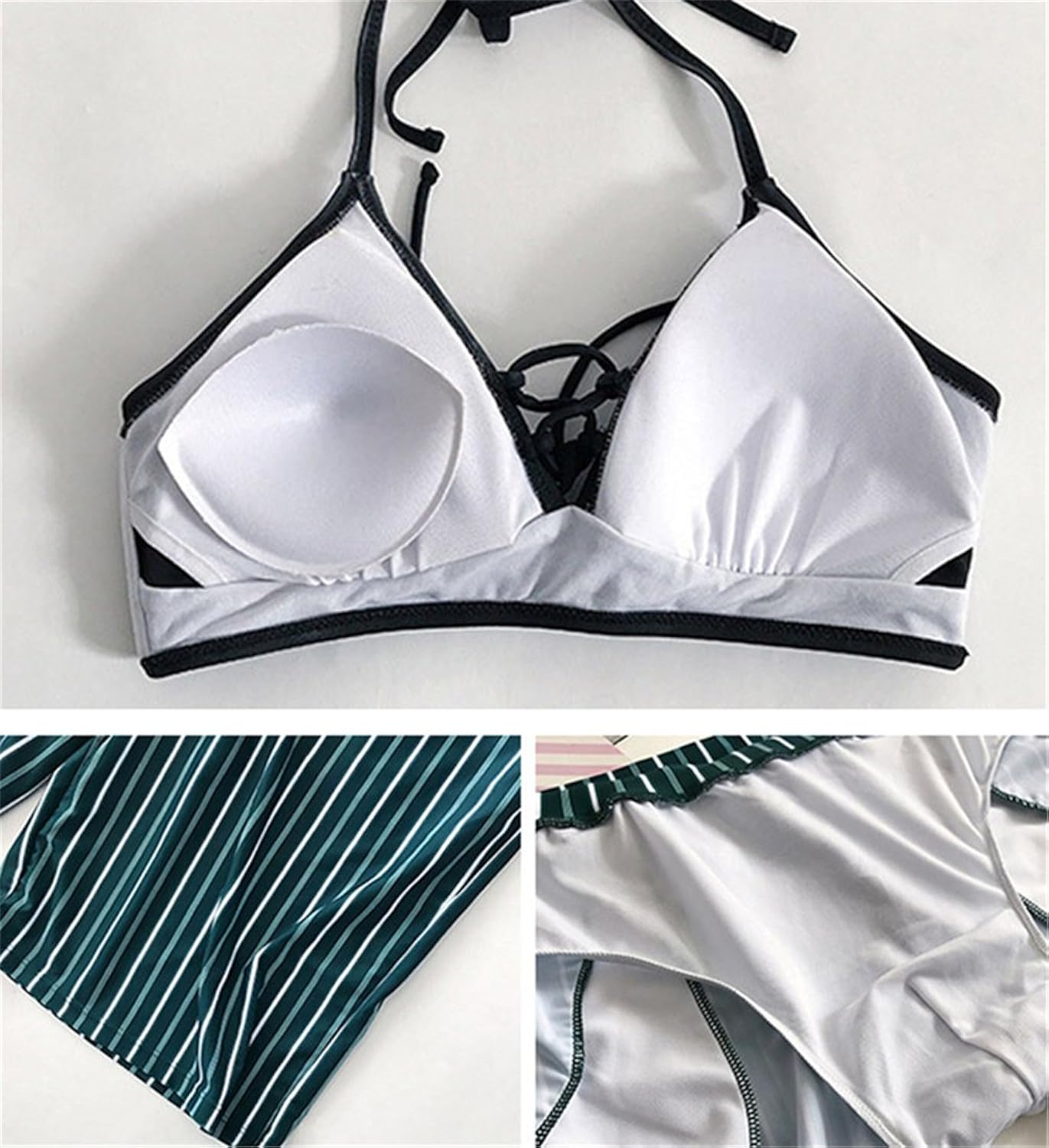 安いそれに目立つ Jutaopin ペア 水着 かわいい レディース 3点セット 水着 ビキニ ワイドパンツ 水着 フリル バンドゥ ビキニ 韓国風 カップル 水着 ペア 水着 カップル 体型カバー カップルペア 水着 B07f1rv1w9 Www Quisitive Com