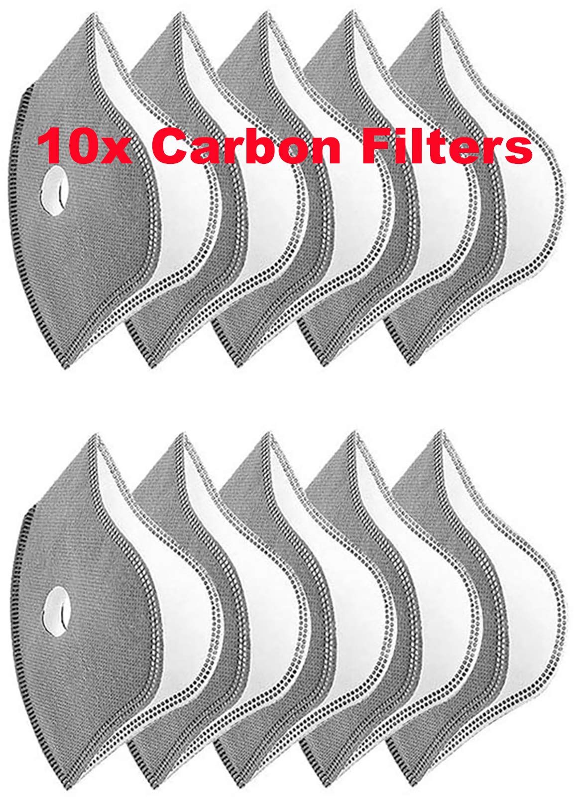 Anti Dust Mask Face Mask With 5 Layers Filter, Reflective Safety Mask Outdoor Unisex Masks Running Dust Cover Cycling Bike CE 4sold (Only 10x Carbon Filters)