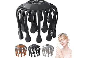 Octorelax Head Massager Scalp Stress Relax with 24 Massage Heads, 5 Custom Massage Modes with 3 Intensitys Levels, 15-Min Aut
