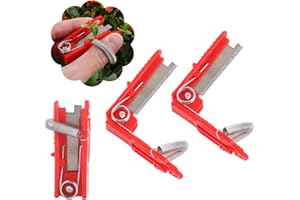 TorSor 3 Pack Garden Herb Snips Bonsai Pruning Scissors Gardening Thumb Knife Cutter Picking Finger Knives for Trimming Plants Bushes Cutting Leaf Tips Flower Dead Heads Harvesting Propagation