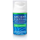 Ancient Minerals Natural Deodorant Cream – Sage & Coriander Scent, Aluminum-Free, Vegan Deodorant for Women and Men with Magnesium, Zinc & Vitamin E, for Sensitive Skin, 2 oz