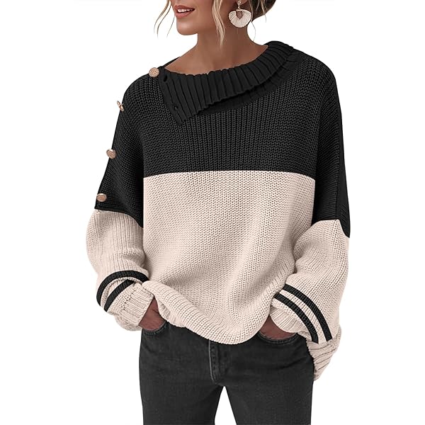 トップス doublet STRIPE OVERSIZED PULLOVER 23AW Dokotoo Womens Striped Sweaters Oversized Long Sleeve V Neck Tunic