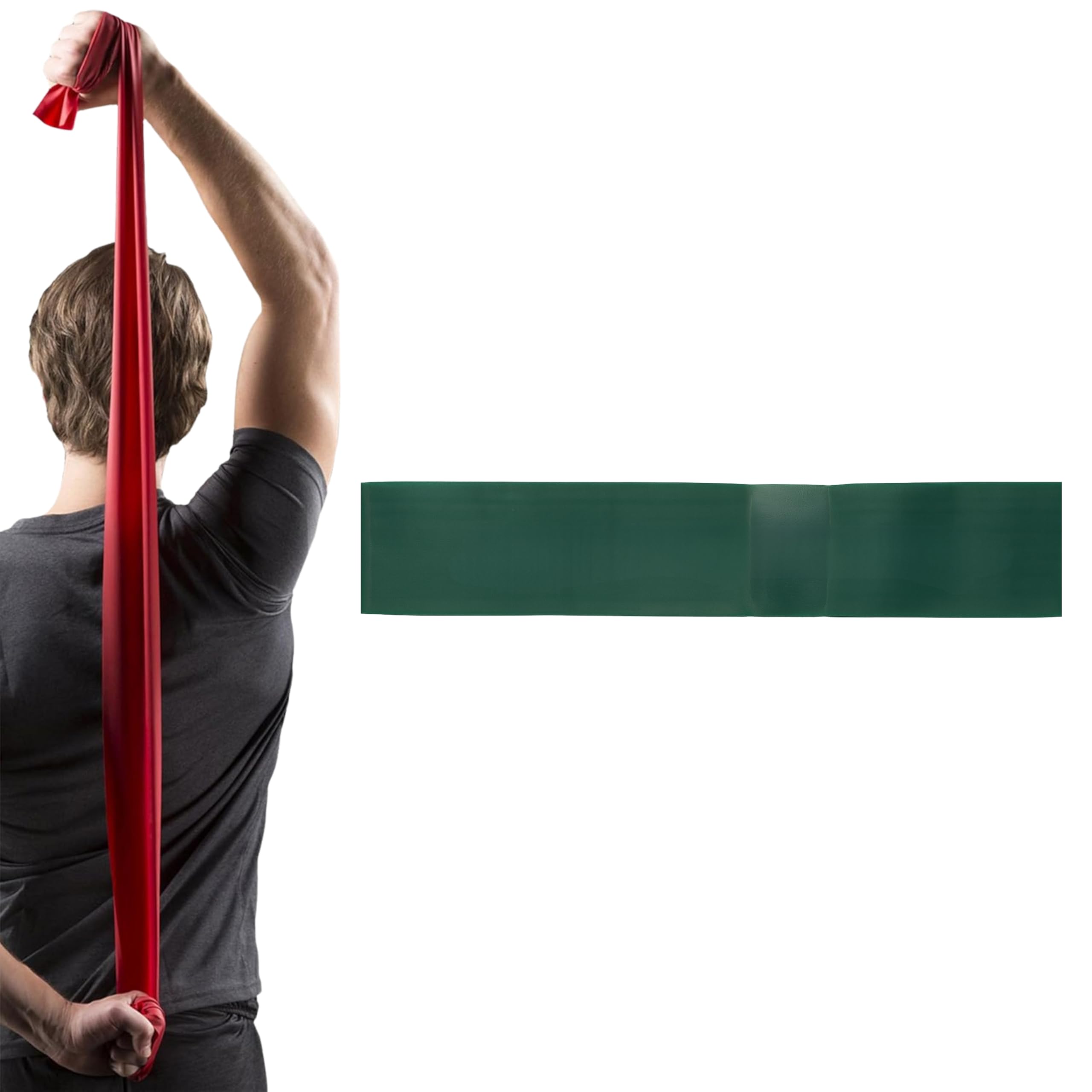 TheraBand CLX Latex-Free Resistance Band, 11 Loops for Pilates, Home Gym, Professional Physical Therapy & Fitness Equipment, 2.5 Metre, Green, Heavy