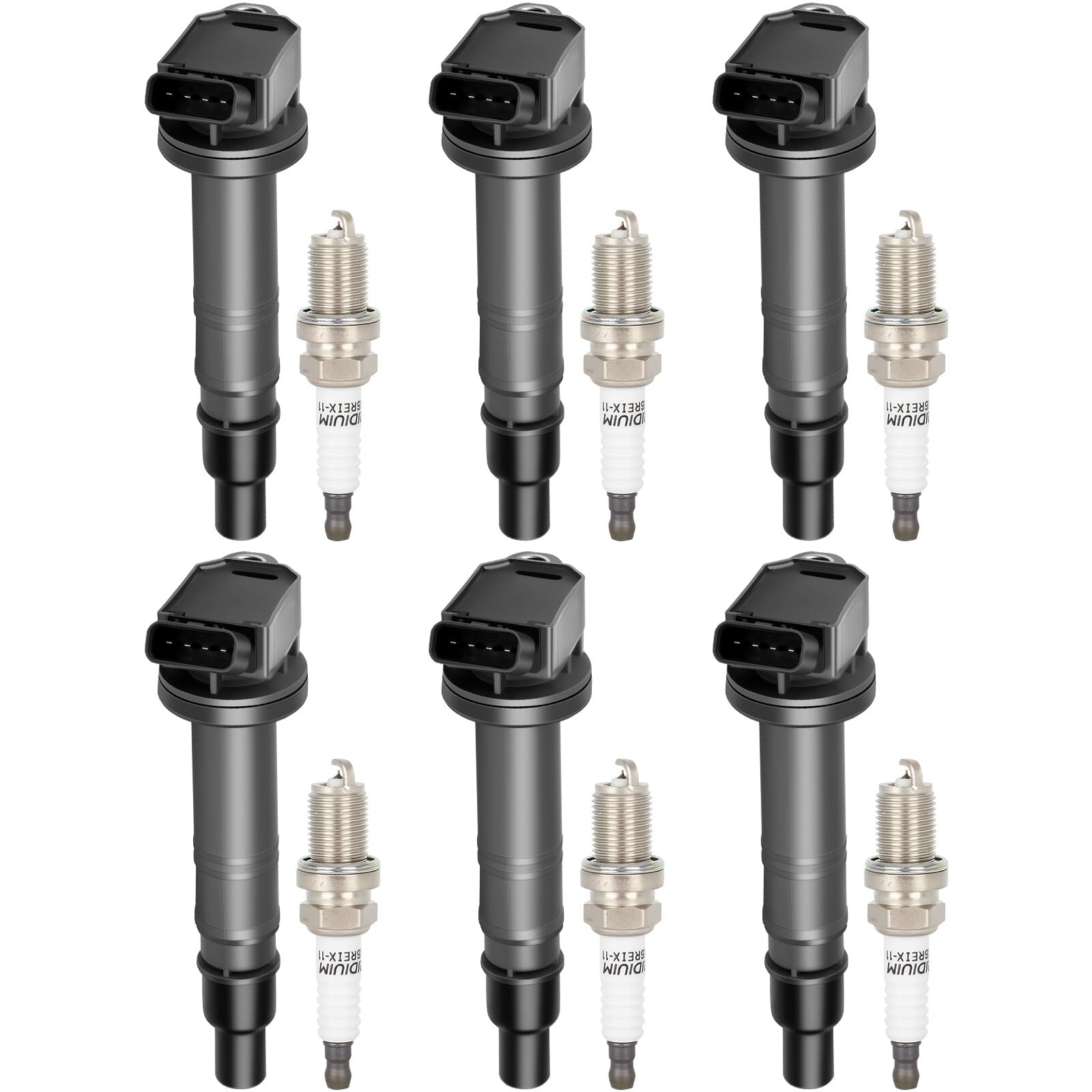 Photo 1 of ECCPP UF495 6 ignition coils with 6 iridium Spark Plugs for Toyota for Scion Camry for Tacoma Matrix xB Hi for ford ACe Solara 2.4L 2.7L L4 UF495 90919-A2006 90919A2006