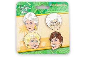 JUST FUNKY Golden Girls Collector Enamel Pin Set, 4 Pieces
