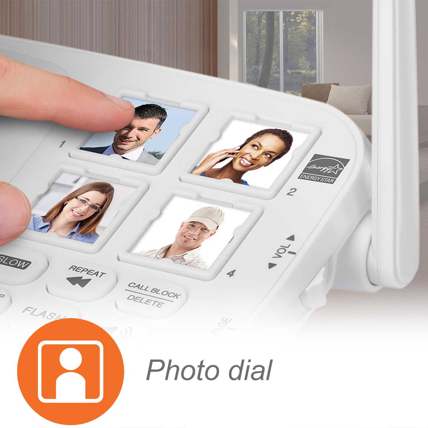 VTech Amplified Cordless Senior Phone with Answering Machine, Call Blocking, 90dB Ringer, Audio Assist, Big Buttons