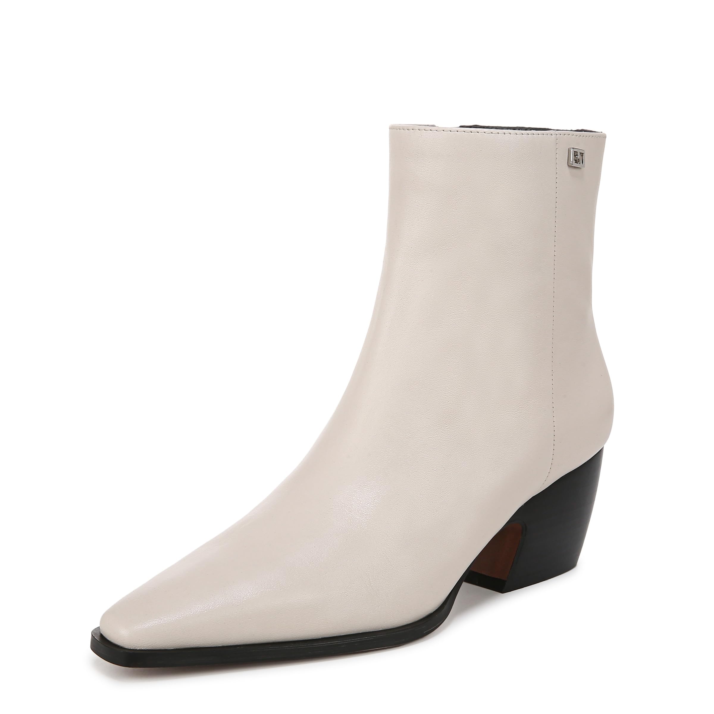Franco Sarto Womens Vivian Western Ankle Boot Chalk White Leather 5.5 M