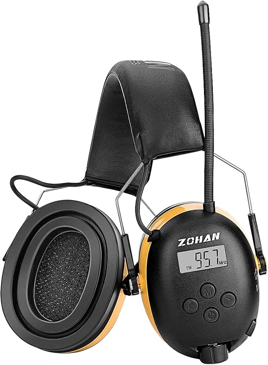 ZOHAN EM042 AM/FM Radio Headphone with Gel Pads, Ear Protection Noise