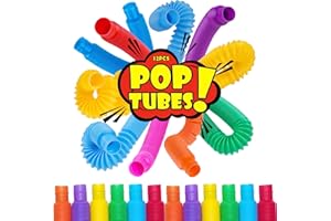 Pop Tubes Sensory Toys with 13 Colors for Kids&Toddlers,Stress and Anxiety Relief Fidget Toy,Imaginative Play & Fine Motor Sk
