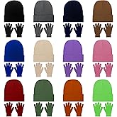 LYDTICK 24 Pack Kids Winter Hat and Gloves Set, Toddler Knit Beanies Winter Gloves Bulk Warm Gift for Boys Girls