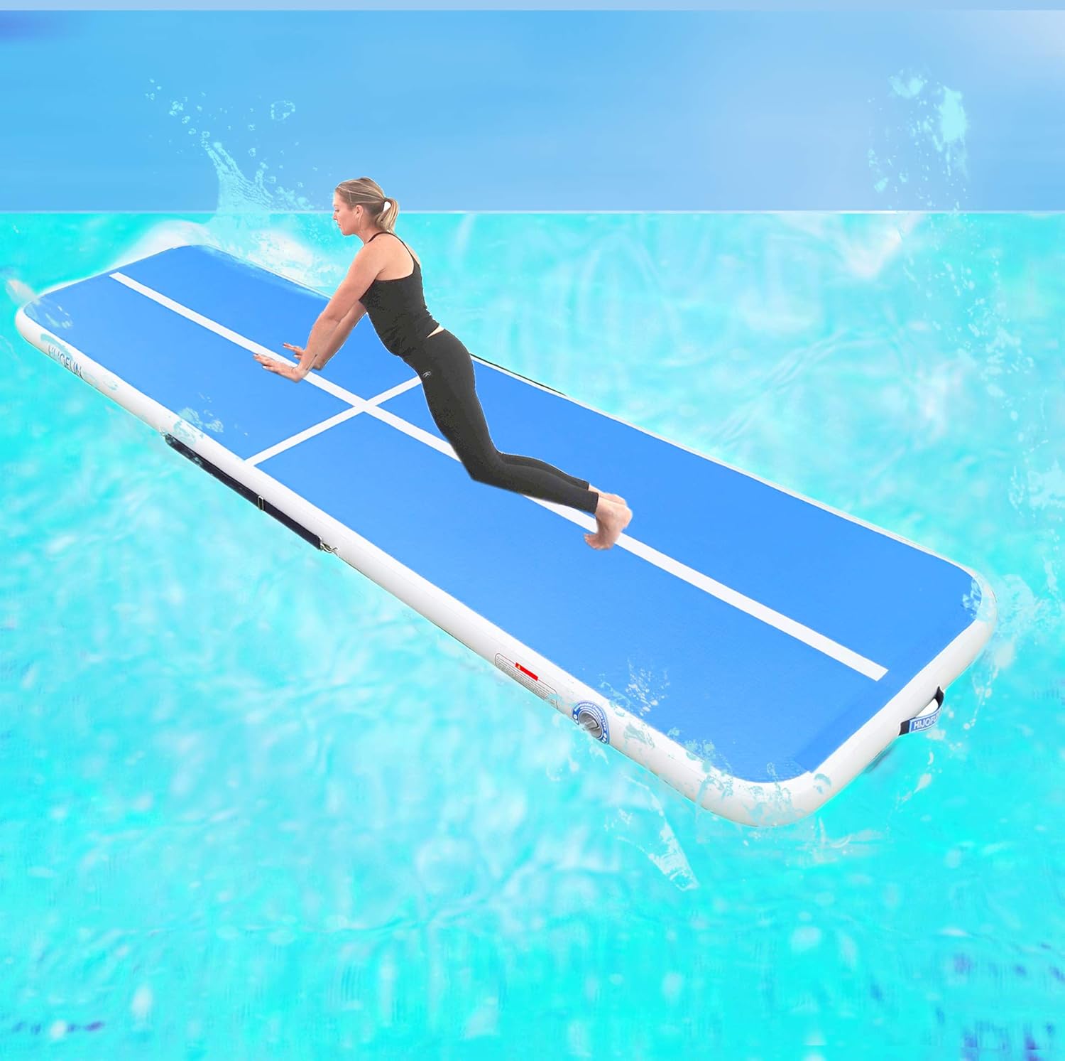 HIJOFUN Premium Air Track 10ft 13ft 16ft 20ft Airtrack Gymnastics Tumbling Mat Inflatable Tumble Track with Electric Air Pump for Home Use/Gym/Yoga/Training/Cheerleading/Outdoor/Beach/Park : Sports & Outdoors