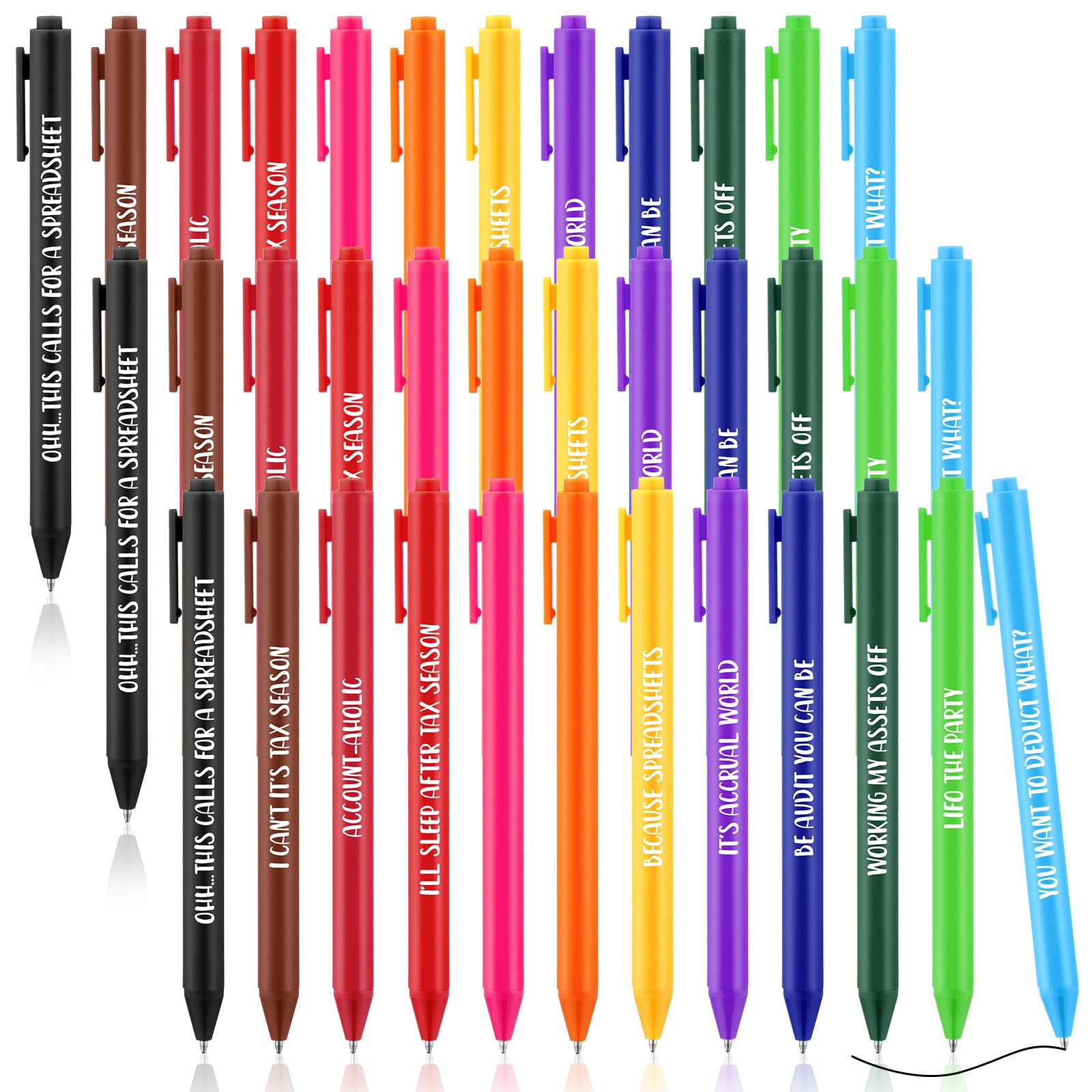 Photo 1 of Affrolling 36 Pcs Funny Accountant Pens Accountant Ballpoint Pen Set Be Audit You Can Be Writing Ball Pens Accounting Firm Pens for CPA Christmas Accountant Gifts
