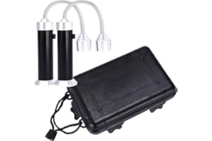 Mountain Grillers Magnetic Grill Lights Set of 2 - BBQ Lights for Grill - Aluminium Grilling Tools Gifts for Men - Bright LED - Flexible Gooseneck - Magnetic Base - Black - 1.7 x 4.7 x 7.0 inches