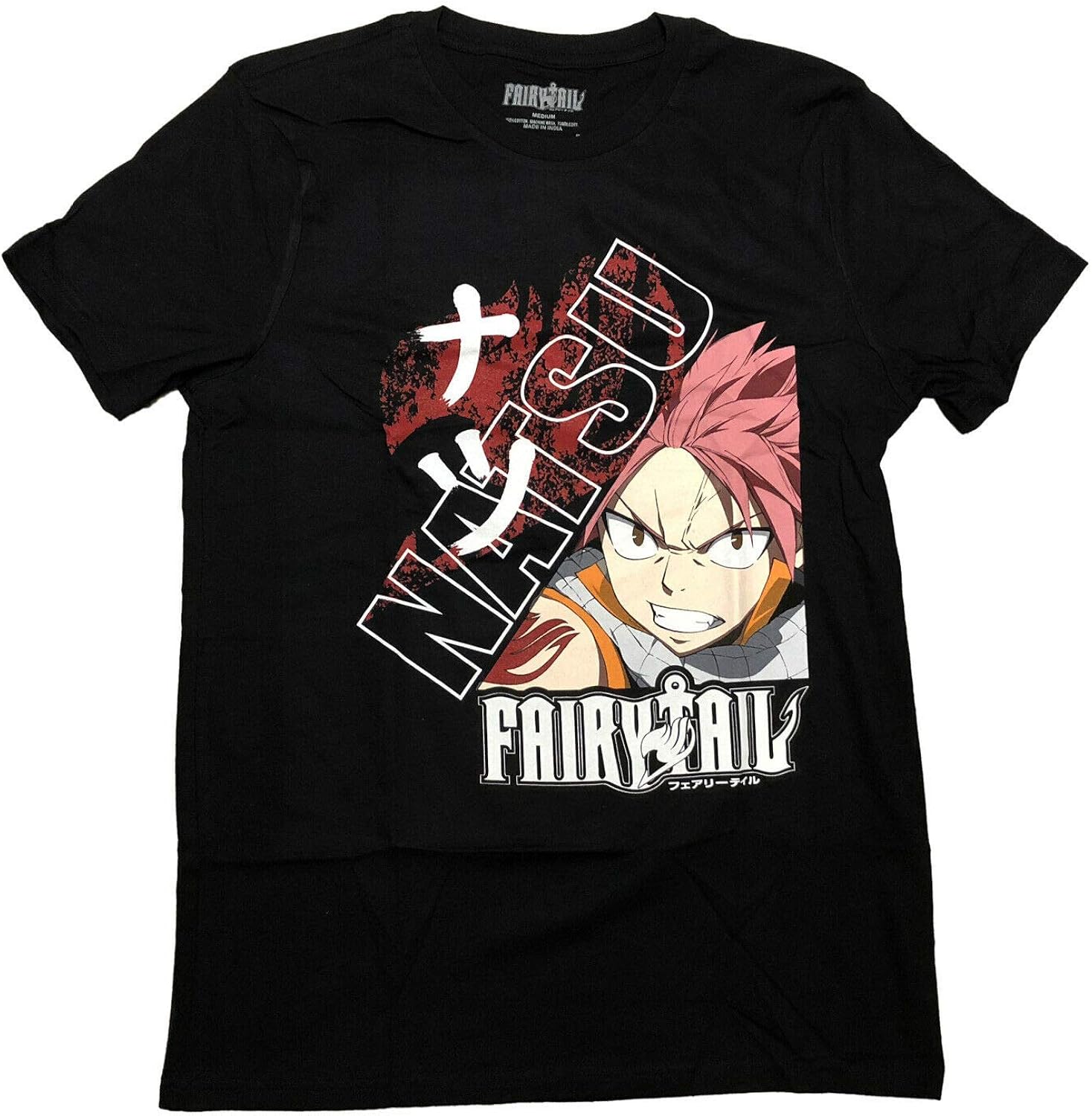 2688 Fairy Tail Natsu Kanji Anime Adult TShirt Amazon.fr Vêtements