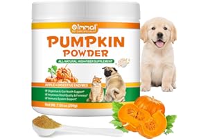 Pumpkin Powder for Dogs, Organic Pumpkin Powder - Supports Digestion, Gut Health, Relieves Constipation and Diarrhea, Dog Fib