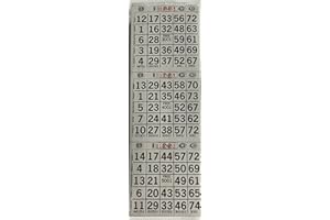 The Ticket Gurus-3 on Bingo Paper Game Cards - 500 Sheets - 4 Inch by 12 Inch Size (White)