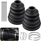 2PCS CV Boot Repair Kit, Large Size Rubber CV Axle Boot Repair Kit | With CV Boot Clamp &amp; Cable Ties, Universal Trim-to-Fit CV Joint Boot Kit for Most Cars Trucks SUVs