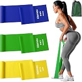 Latex Flat Resistance Bands for Physical Therapy and Rehab, Pilates, Yoga | 5.9 Feet Long Elastic Workout Bands Resistance For Women And Men
