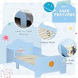 ZONEKIZ Kids Bedroom Furniture Set - Bed, Toy Box, Storage Unit - Blue view 4